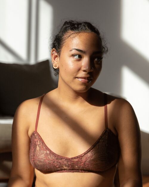 The Dawn Wire Free Bra - Rust