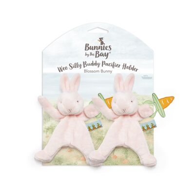 Bunnies By The Bay cuddle cloth with pacifier holder Rabbit pink - 2 pieces