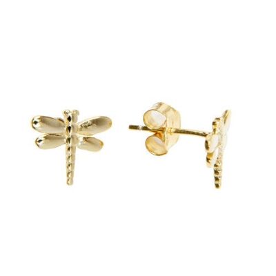 Pendientes Pin Dragonfly Gold