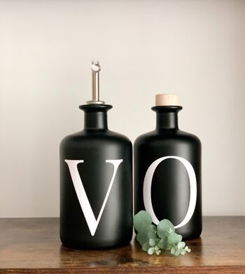 bouteilles-en-verre-noir-huile-d'olive-vinaigre-verseur-bouteille-de-stockage-300ml-500ml-125 - Petit 300ml 3