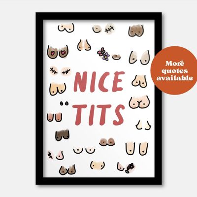Boobs print Tits out A5