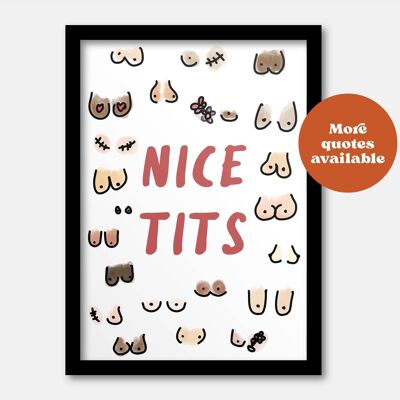 Boobs print Nice tits A4