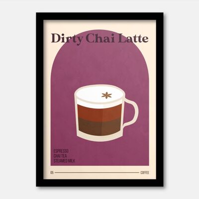 Dirty chai print A4