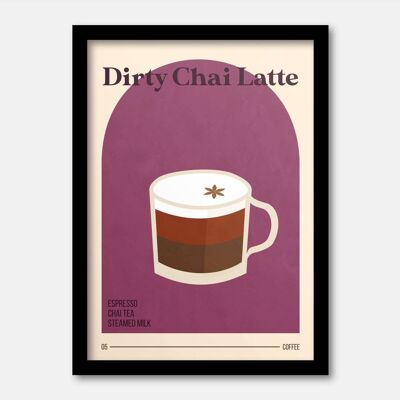 Dirty chai print A3