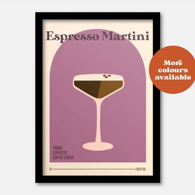 Espresso Martini cocktail print A5