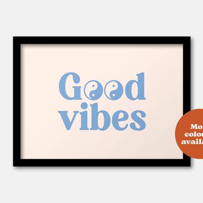 Good vibes print Pink A5