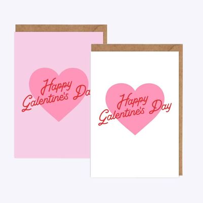 Happy Galentine's Day card Pink