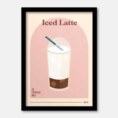 Iced latte print A4