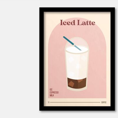 Iced latte print A3
