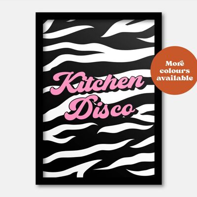 Kitchen disco print Yellow A3