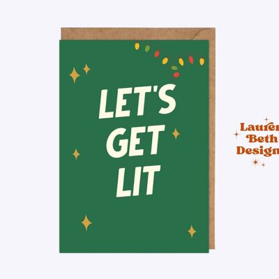 Let’s get lit Christmas card