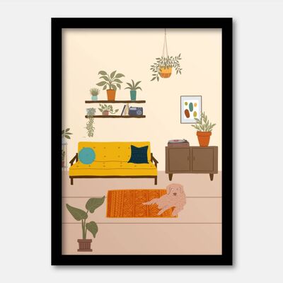 Mid century home print A4