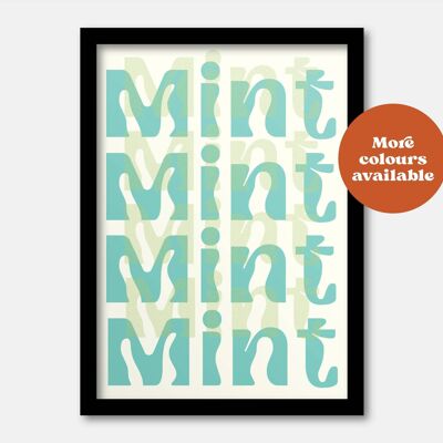 Mint print Blue A5