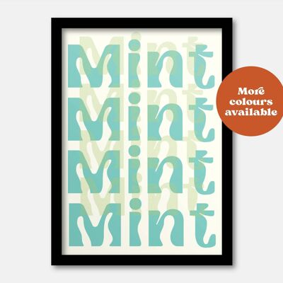 Mint print Yellow A4