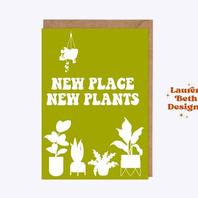 New place new plants card