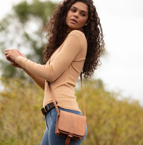 Square Leather Saddle Bag