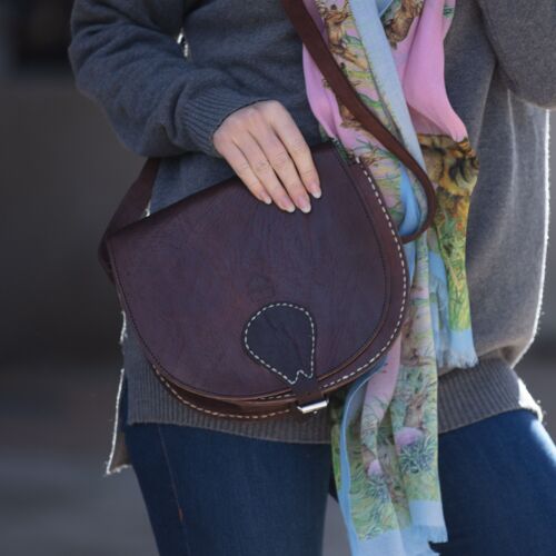 Large Leather Saddle Bag