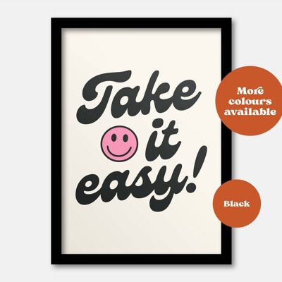 Take it easy print Blue A5