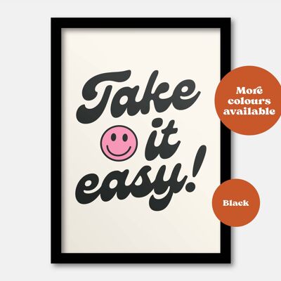 Take it easy print Pink A5