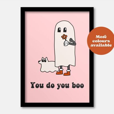 You do you Halloween print Pink A5