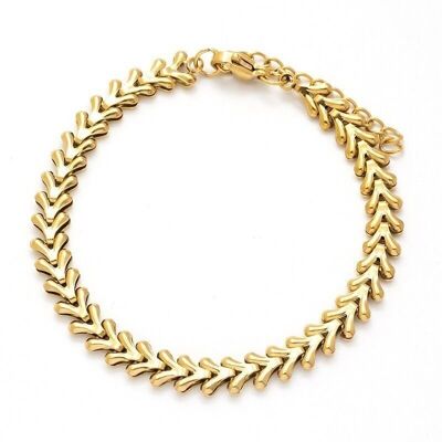 Gold epi mesh steel bracelet