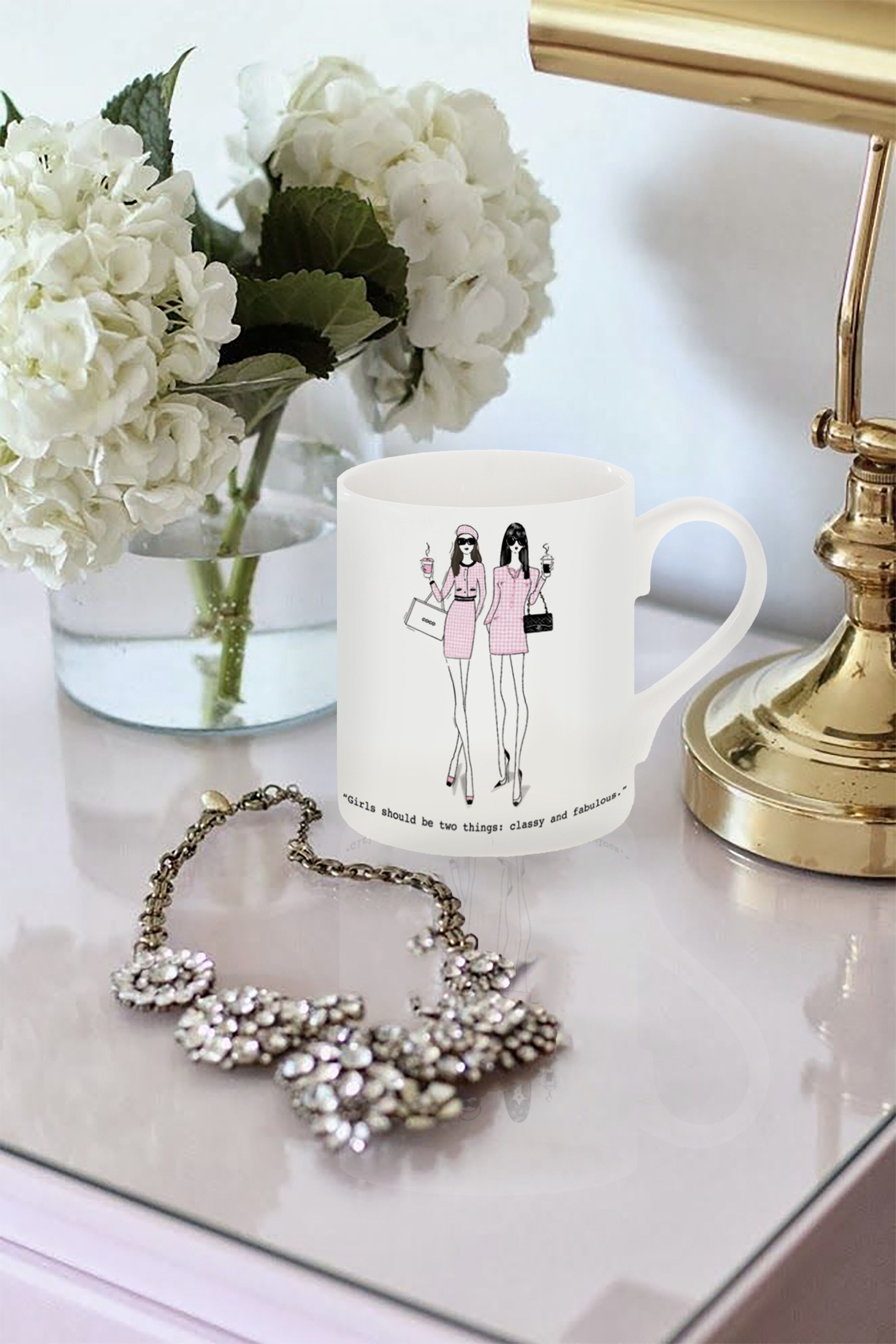 Migliori amiche: tazza in porcellana fine coco