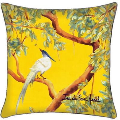 Housse De Coussin: Design De Chinoiserie Jaune 2