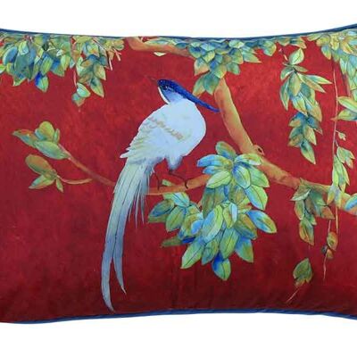 Housse Coussin Decoration Chinoiserie Rouge 2