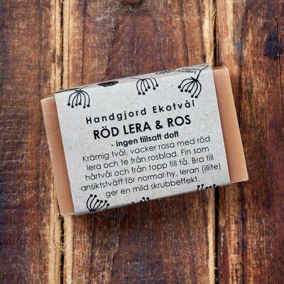 Eco Soap Red Clay & Rose - unscented 40 g