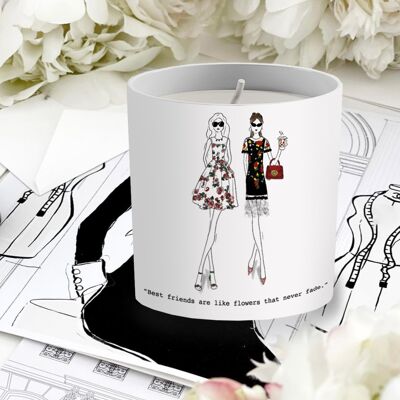 Migliori amiche - Candela in vaso di porcellana fine di Fleur Boutique