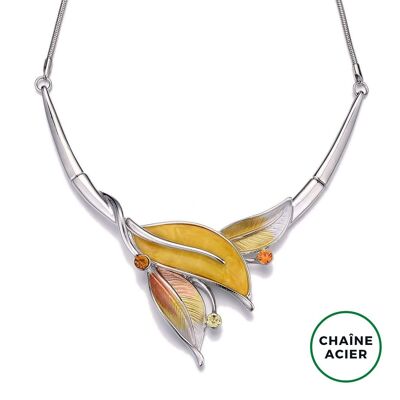 Abbigaelle - Yellow leaf necklace