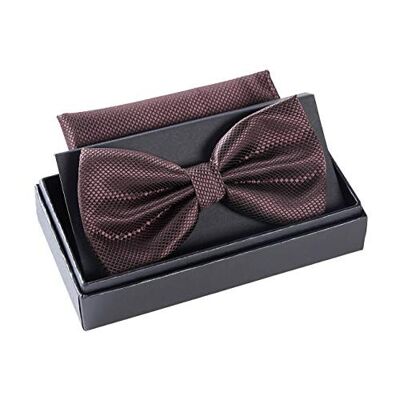 Pajarita con pañuelo - caja de regalo incluida - marrón