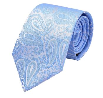 Boîte à cravate Massi Morino® Paisley avec pochette, boutons de manchette et pince à cravate - Rouge 5