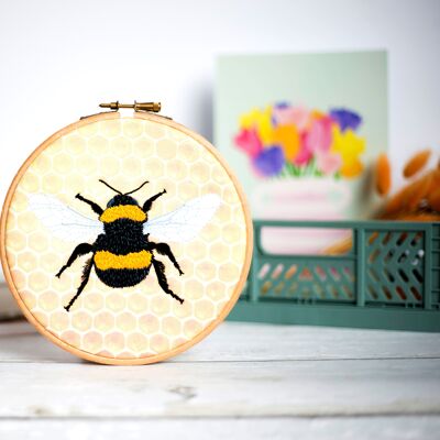 Bumblebee Thread Painting Embroidery Kit