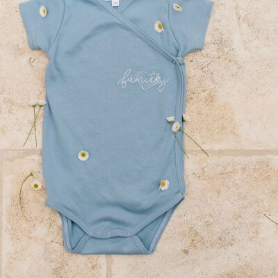 Blue baby bodysuit - faMILKy