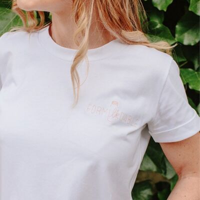 forMILKdable women's T-shirt with blush embroidery