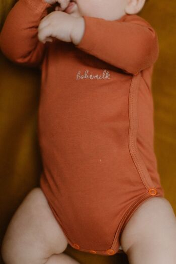 Body baby Bohémilk Terracotta 100% coton bio 3