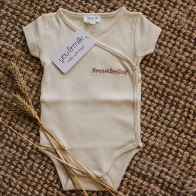 Body de bebé Breastfeeling Latte de algodón orgánico