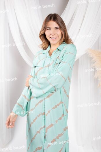 32273 ROBE LONGUE DOMETT-SINAG BLEU 2