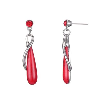 Adrienne - Red stud earring