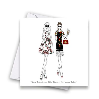 Best Friends- Fleur Boutique Greeting Card