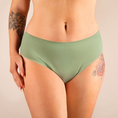 Menstrual panties Nina without seams (high waist) - Limited Edition - Green 1 piece