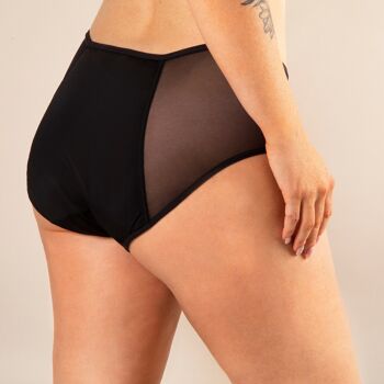 Culotte Menstruelle gainante Clara (taille haute) - Noir 1 pièce 5