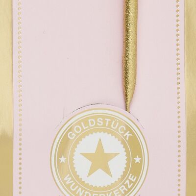 1 gold gold piece pink Wondercandle® classic