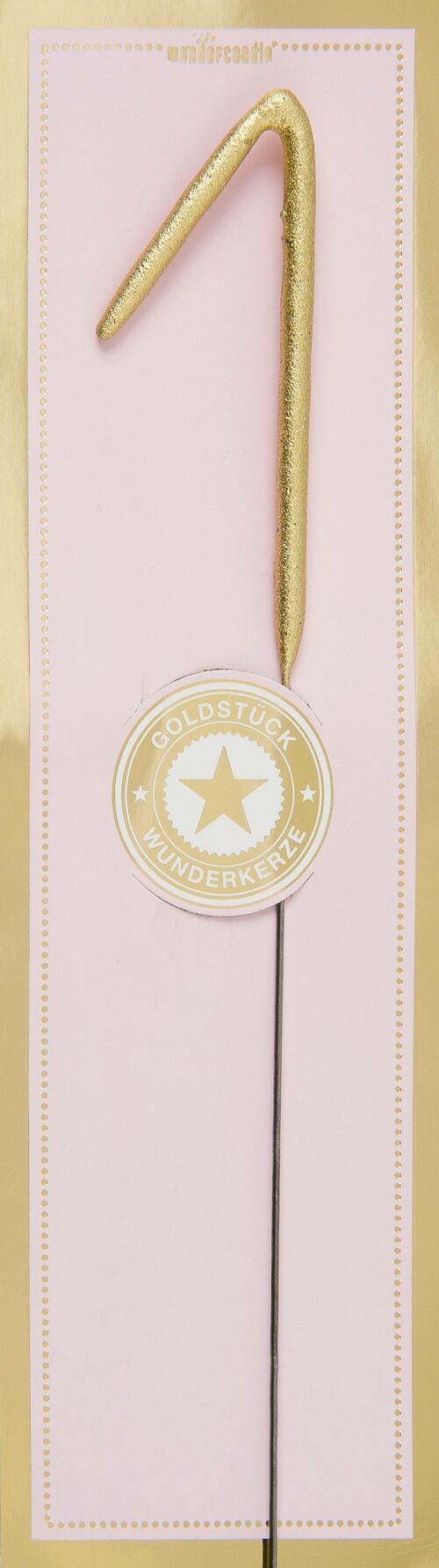 1 gold Goldstück pink Wondercandle® classic