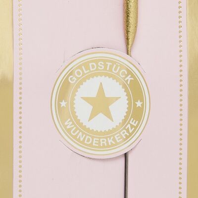 1 gold gold piece pink Wondercandle® classic