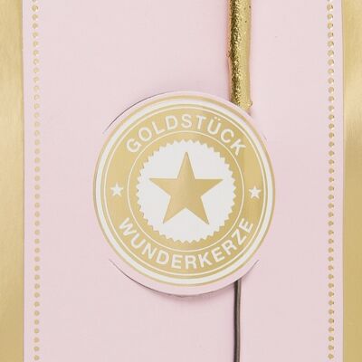 4 gold gold piece pink Wondercandle® classic