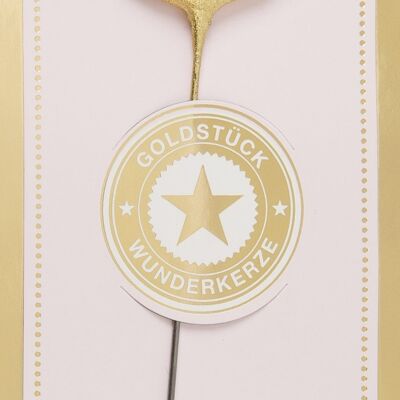 6 gold Goldstück rosa Wondercandle® classic