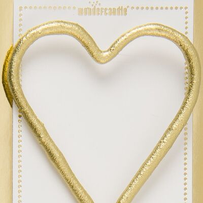 Heart gold gold piece white Wondercandle® classic