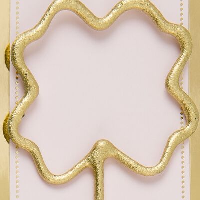 Kleeblatt gold Goldstück rosa Wondercandle® classic